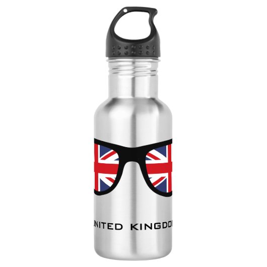 Union Jack UK Shades aangepaste waterflessen Waterfles (Voorkant)
