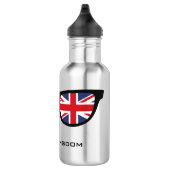 Union Jack UK Shades aangepaste waterflessen Waterfles (Rechts)