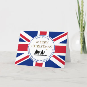 UNION JACK UK Three Wise Mannen Scripts CHRISTMAS Feestdagen Kaart