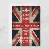 Union Jack UK Vlag Bachelor Party Kaart (Voorkant)