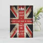 Union Jack UK Vlag Bachelor Party Kaart (Staand voorkant)