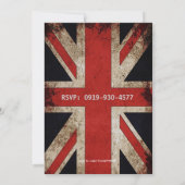 Union Jack UK Vlag Bachelor Party Kaart (Achterkant)