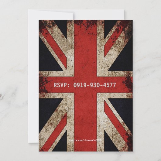 Union Jack UK Vlag Bachelor Party Kaart (Achterkant)