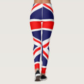 Union Jack UK Vlag Rood Wit Blauw Ontwerp Kleurrij Leggings (Achterkant)