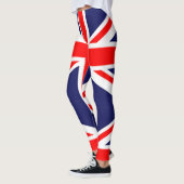 Union Jack UK Vlag Rood Wit Blauw Ontwerp Kleurrij Leggings (Links)