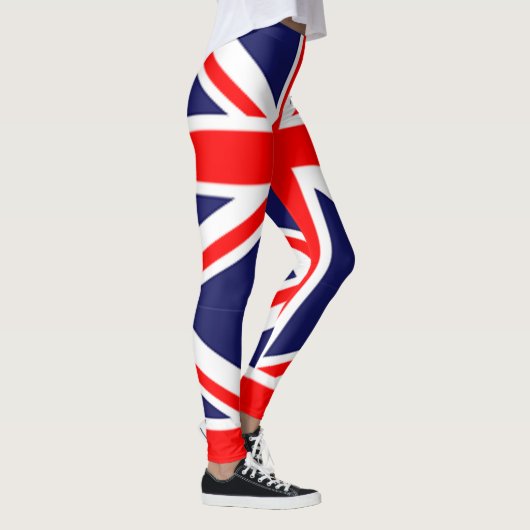 Union Jack UK Vlag Rood Wit Blauw Ontwerp Kleurrij Leggings (Rechts)