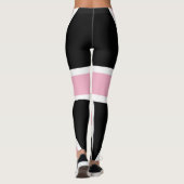Union Jack UK Vlag roze en zwart Leggings (Achterkant)