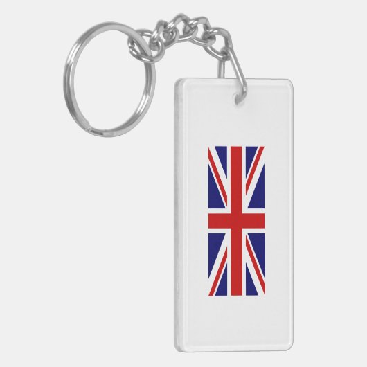 Union Jack UK Vlag Sleutelhanger (Voorkant Links)