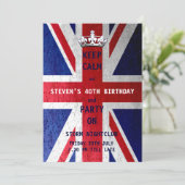 Union Jack UK Vlag Unisex Verjaardagsfeest Kaart (Staand voorkant)