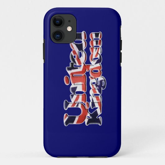 Union Jack United Kingdom Flag Patriotic Art Case-Mate iPhone Case (Achterkant)