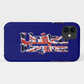 Union Jack United Kingdom Flag Patriotic Art Case-Mate iPhone Case (Achterkant (horizontaal))