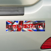 Union Jack "United We stand" Bumpersticker (Op auto)