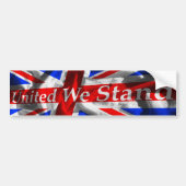 Union Jack "United We stand" Bumpersticker (Voorkant)