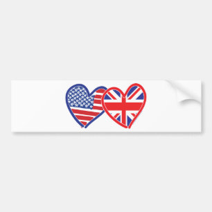 Union Jack/USA Bumpersticker