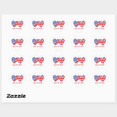 Union Jack/USA Hart Sticker (Vel)