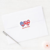 Union Jack/USA Hart Sticker (Envelop)
