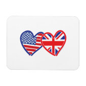 Union Jack USA Heart Save the Date Magneet (Horizontaal)