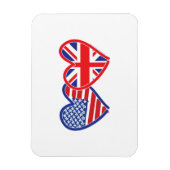 Union Jack USA Heart Save the Date Magneet (Verticaal)