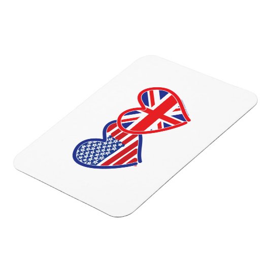 Union Jack USA Heart Save the Date Magneet (Linkerzijde)