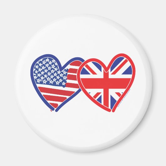 Union Jack/USA Magneet (Voorkant)