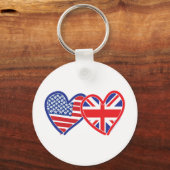 Union Jack/USA Sleutelhanger (Voorkant)