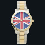 Union Jack Verenigd Koninkrijk Britse vlag Verenig Horloge<br><div class="desc">Union Jack Verenigd Koninkrijk Britse vlag Verenigd Koninkrijk Brits Engels pictogram Verenigd Koninkrijk</div>