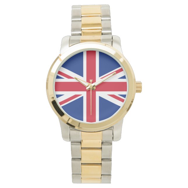Union Jack Verenigd Koninkrijk Britse vlag Verenig Horloge (Voorkant)