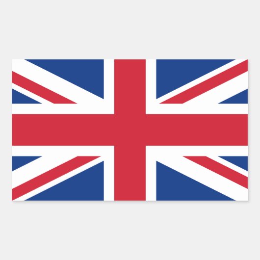 Union Jack Verenigd Koninkrijk Rechthoekige Sticker (Voorkant)