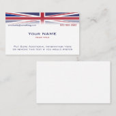 Union Jack versie 1 Visitekaartje (Voorkant / Achterkant)