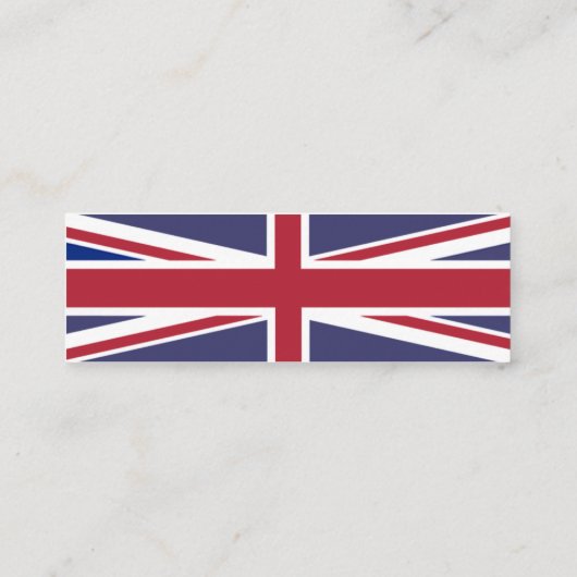 Union Jack versie 4 Mini Visitekaartje (Achterkant)