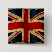 Union Jack Vierkante Button 5,1 Cm (Voorkant)