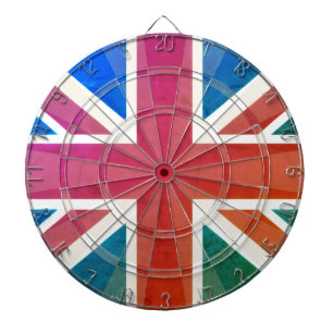Union Jack Vintage Verouderde Kleureffect Vlag van Dartbord