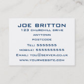 Union Jack Visitekaartje (Achterkant)