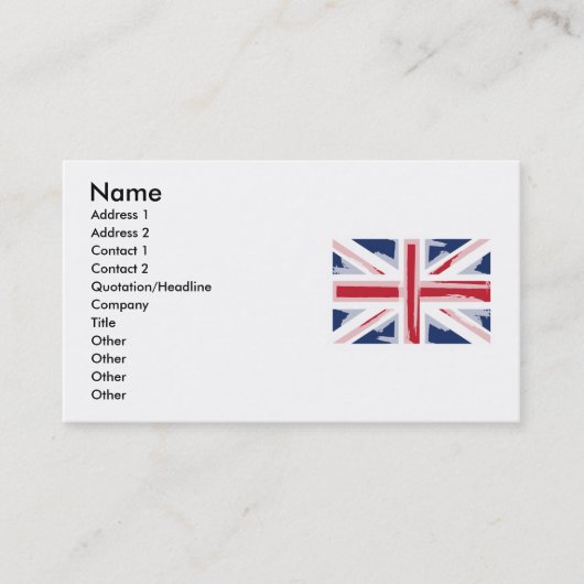 UNION_JACK VISITEKAARTJE (Voorkant)