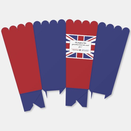 Union Jack vlag Britse bruiloft Bedankdoosjes (Ongevouwen)