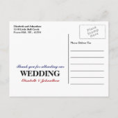 Union Jack vlag Britse bruiloft dank u Aankondigingskaart (Achterkant)