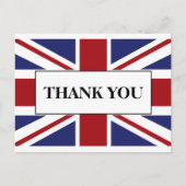 Union Jack vlag Britse bruiloft dank u Aankondigingskaart (Voorkant)