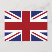 Union Jack vlag Britse bruiloft detail Informatiekaartje (Achterkant)
