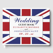 Union Jack vlag Britse bruiloft Gastenboek (Voorkant)