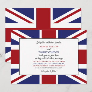 Union Jack vlag Britse bruiloft Kaart