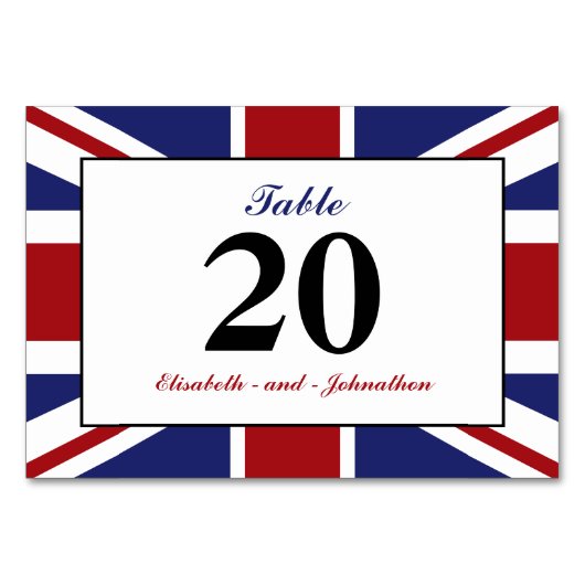 Union Jack vlag Britse bruiloft Kaart (Achterkant)