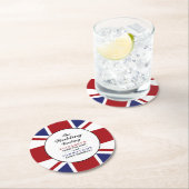 Union Jack vlag Britse bruiloft Ronde Kartonnen Onderzetter (Insitu)