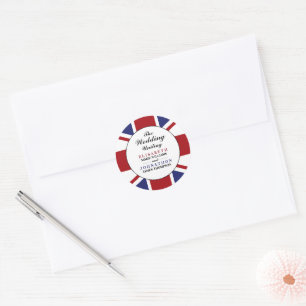 Union Jack vlag Britse bruiloft Ronde Sticker