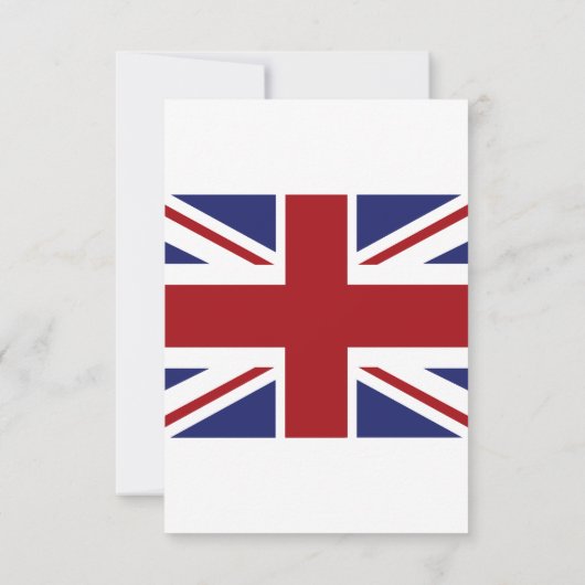 Union Jack vlag Britse bruiloft RSVP Kaartje (Achterkant)