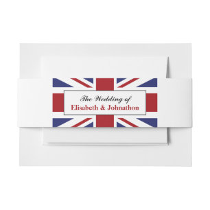 Union Jack vlag Britse bruiloft Uitnodigingen Wikkel