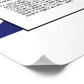 Union Jack Vlag Britse bruiloft zitplaatsen kaart Poster (Hoek)