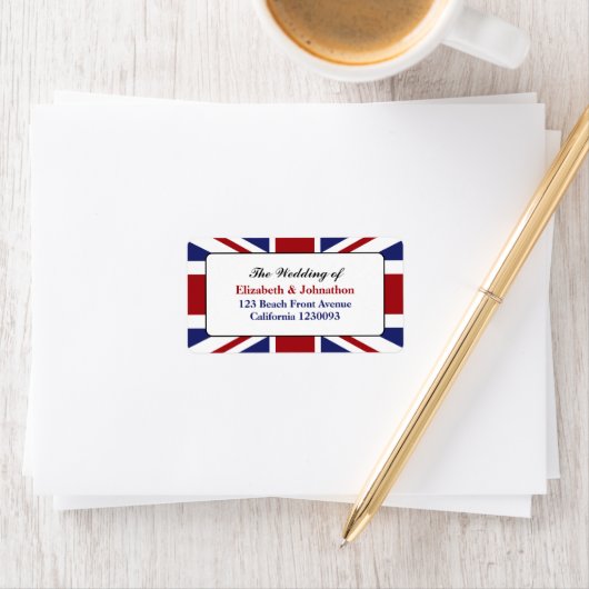 Union Jack Vlag Britse Huwelijk Etiket (Insitu)