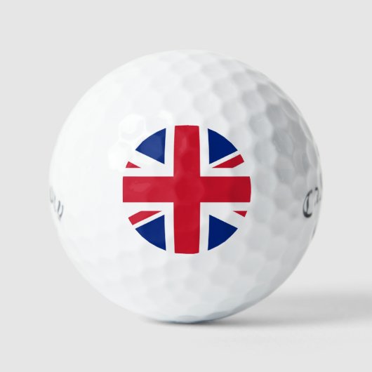 Union Jack Vlag css gbcnt Golfballen (Voorkant)