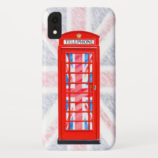 Union Jack-vlag en rode telefooncel iPhone XR-hoes Case-Mate iPhone Case (Achterkant)