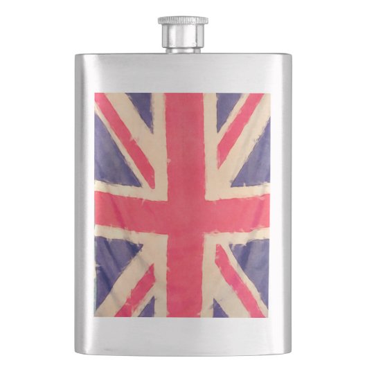 UNION JACK VLAG grunge Heupfles (Voorkant)